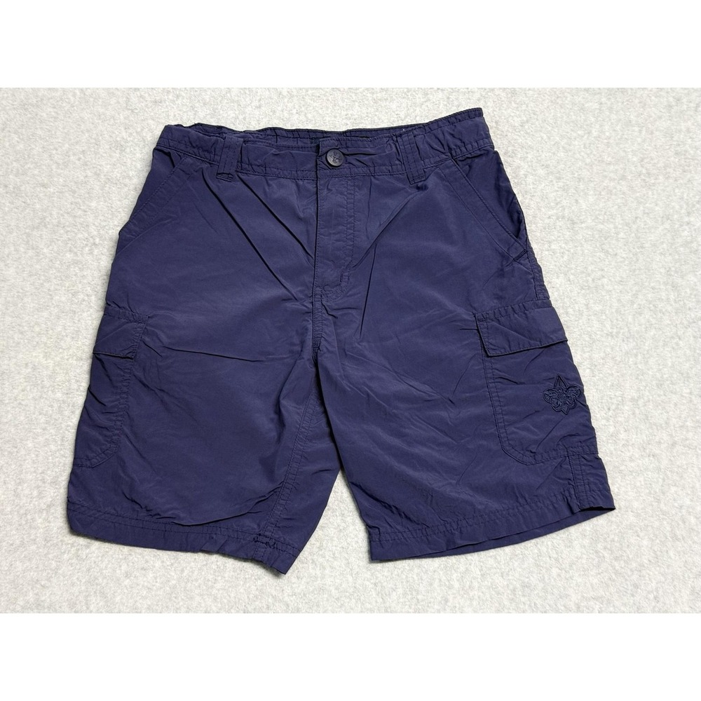 Boy Scouts Of America Shorts Boys 10 Blue Cargo Hiking Nylon Outdoor Scout